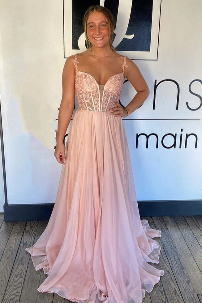 elegant a line chiffon blue long prom dresses with sheer lace bodice dmp159 elegant a line chiffon blue long prom dresses with sheer lace bodice dmp159