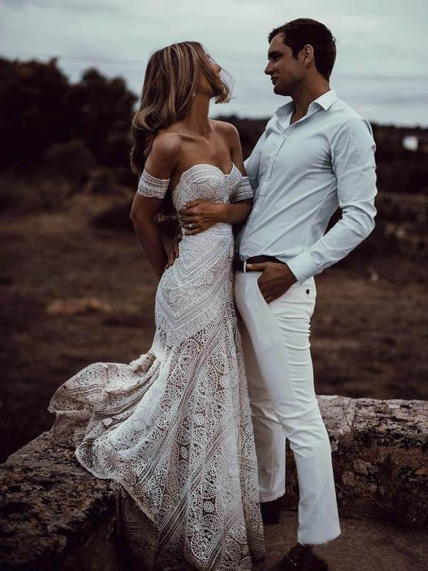 ivory lace sheath sweetheart neck boho beach wedding dresses dmf80 ivory lace sheath sweetheart neck boho beach wedding dresses dmf80