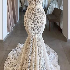 import placeholder for trumpet mermaid v neck ivory lace long p 160219449