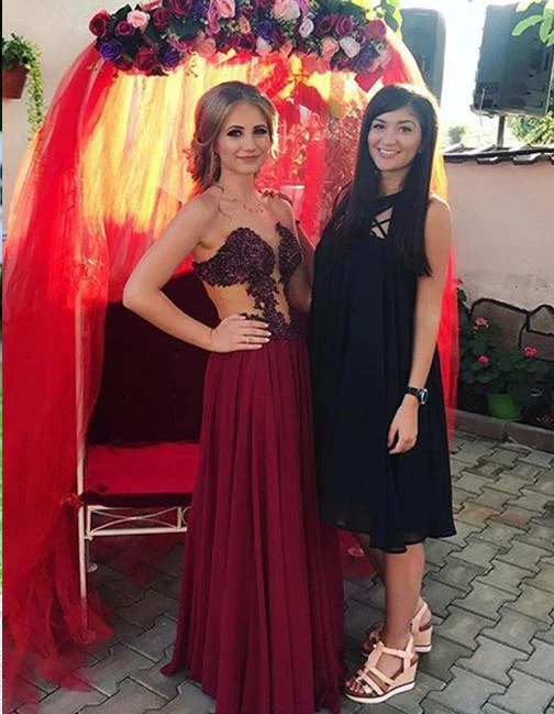appliques beading strapless red a line chiffon see through fashion prom dress dm672 appliques beading strapless red a line chiffon see through fashion prom dress dm672