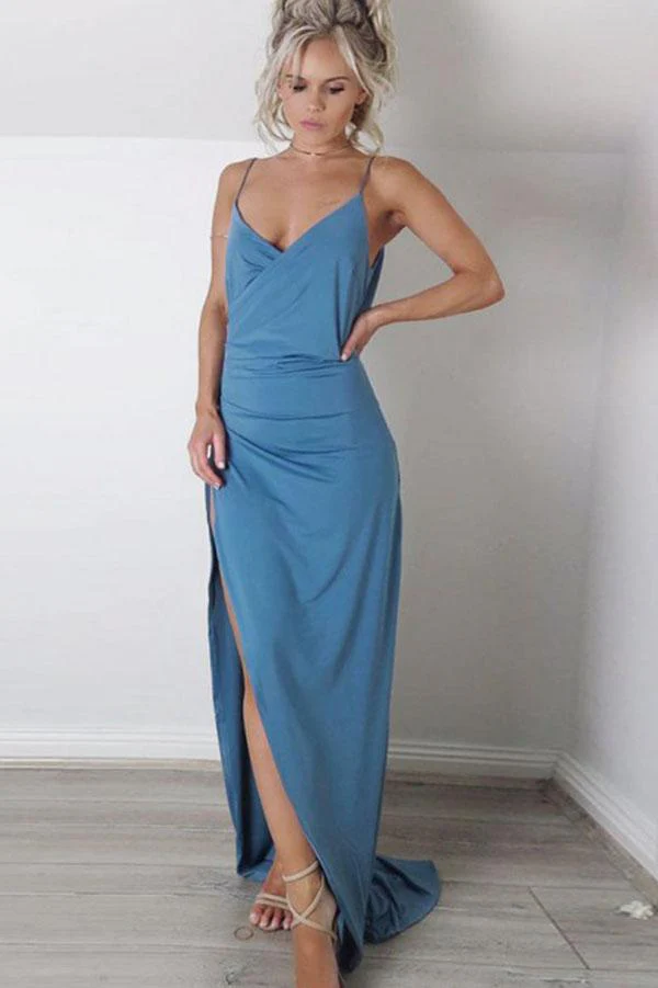 import placeholder for sheath spaghetti straps sweep train blue 160219337 import placeholder for sheath spaghetti straps sweep train blue 160219337