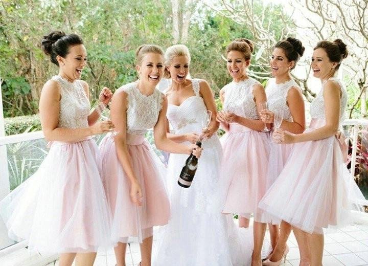 a line light pink tulle knee length bridesmaid dress with lace dmg64 a line light pink tulle knee length bridesmaid dress with lace dmg64