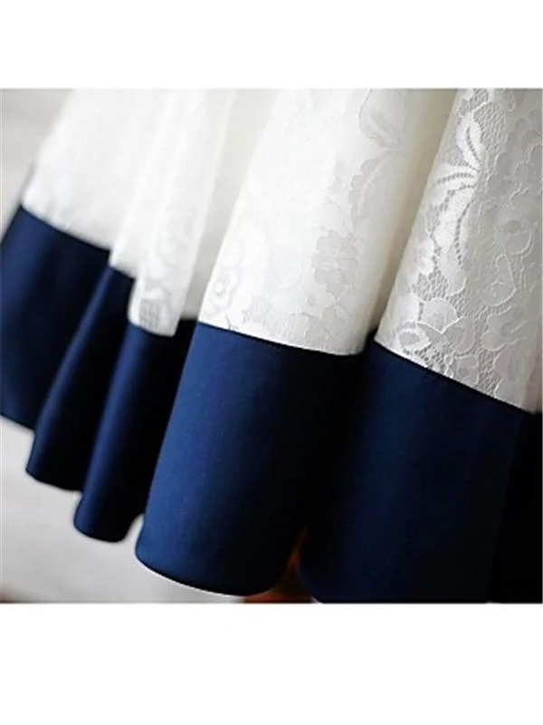 a line scoop sleeveless bowknot floor length lace flower girl dresses with navy sash dm723 a line scoop sleeveless bowknot floor length lace flower girl dresses with navy sash dm723