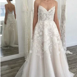 Wedding Dresses import placeholder for cheap spaghetti straps backless off whit 160219965