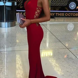 import placeholder for high neck red mermaid prom dress long se 160218707