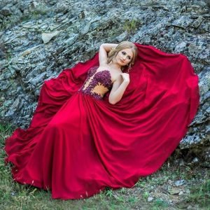 Prom Dresses import placeholder for appliques beading strapless red a line c 160219863