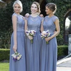 Wedding Party Dresses import placeholder for beautiful a line ling chiffon cap sleeve 160220862