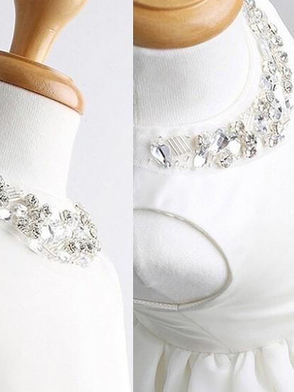 white ball gown jewel sleeveless bowknot long satin flower girl dresses dm700 white ball gown jewel sleeveless bowknot long satin flower girl dresses dm700