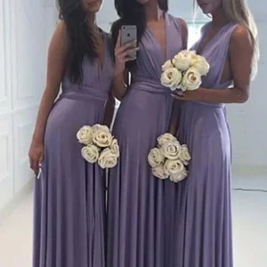 Wedding Party Dresses import placeholder for simple lavendmr long chiffon v neck brid 160220883