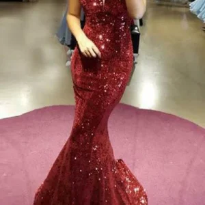 import placeholder for mermaid burgundy sequined cap sleeves lo 160218786