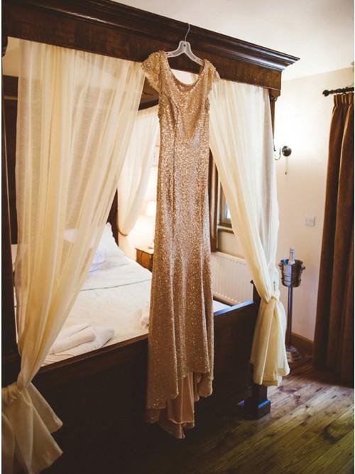 sheath round neck backless rose gold sequin long bridesmaid dress dmr29 sheath round neck backless rose gold sequin long bridesmaid dress dmr29