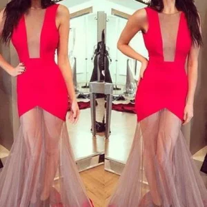 import placeholder for red long mermaid unique prom dress forma 160220292