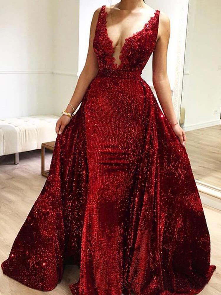 burgundy sequins long v neck prom dresses lace evening dresses dmp1 burgundy sequins long v neck prom dresses lace evening dresses dmp1