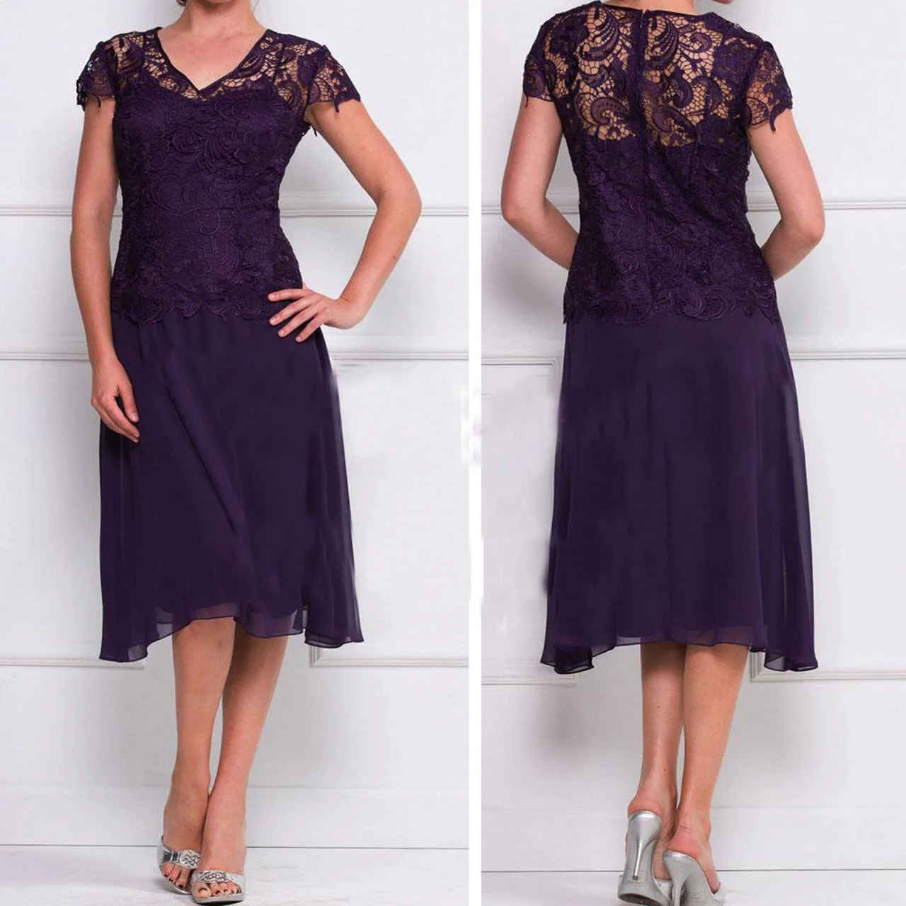 cap sleeves lace knee length mother of the bride dress wedding formal evening dress dm217 cap sleeves lace knee length mother of the bride dress wedding formal evening dress dm217