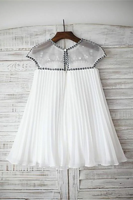 chiffon a line scoop cap sleeves beading floor length flower girl dresses dm727 chiffon a line scoop cap sleeves beading floor length flower girl dresses dm727
