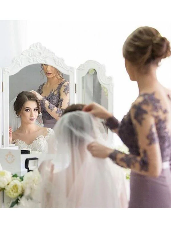 long sleeves mermaid lilac sexy long bridesmaid dress,pretty plus size bridesmaid dress dm172 long sleeves mermaid lilac sexy long bridesmaid dress,pretty plus size bridesmaid dress dm172