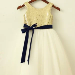 Wedding Party Dresses import placeholder for a line round neck ivory flower girl dres 160220726