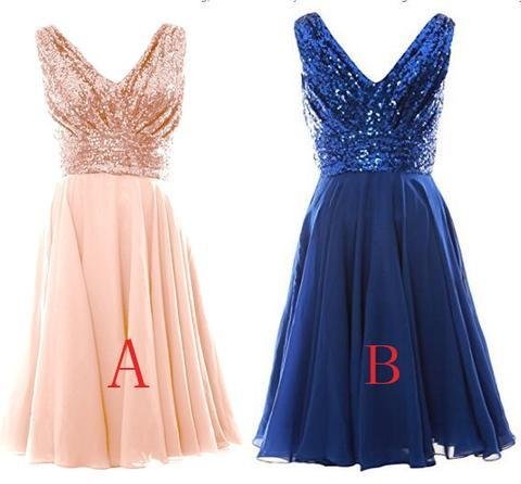 cute blush pink v neck sleeveless chiffon short bridesmaid dress with rose gold sequins dmd59 cute blush pink v neck sleeveless chiffon short bridesmaid dress with rose gold sequins dmd59