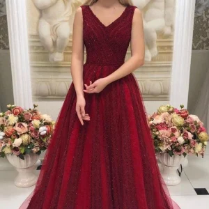 import placeholder for burgundy v neck sleeveless beadmd prom d 160219946