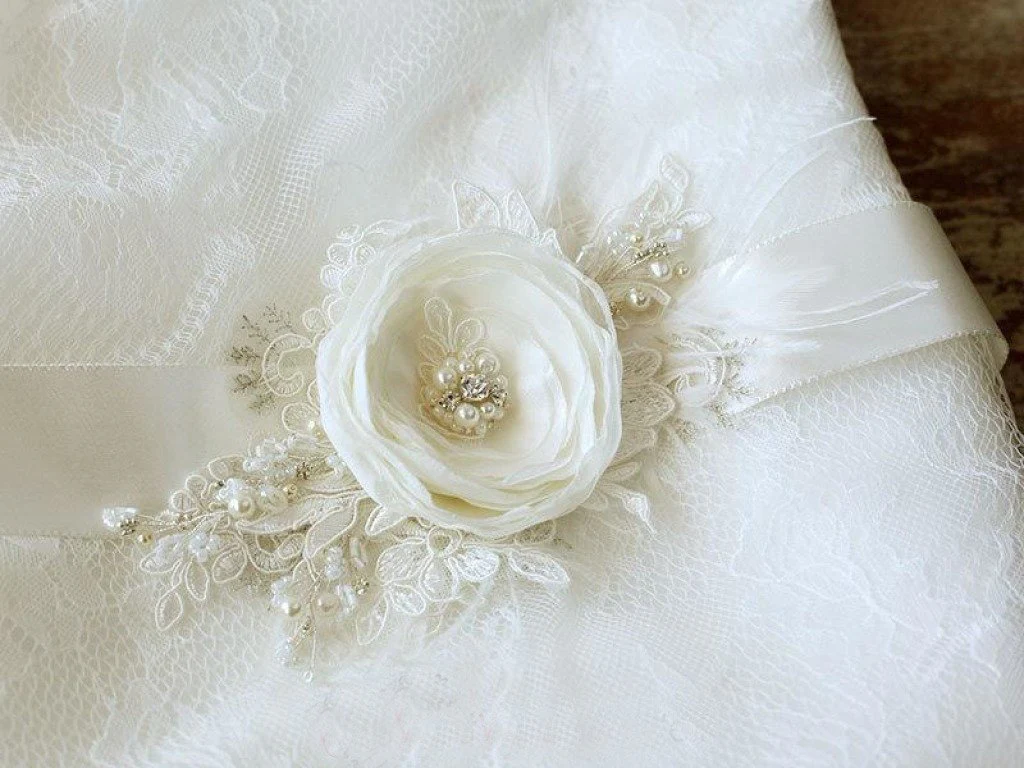 ivory floral bridal belt applique lace applique sash beaded pearls bs11 ivory floral bridal belt applique lace applique sash beaded pearls bs11