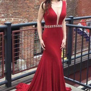import placeholder for red dmep v neck mermaid evening prom dre 160218990