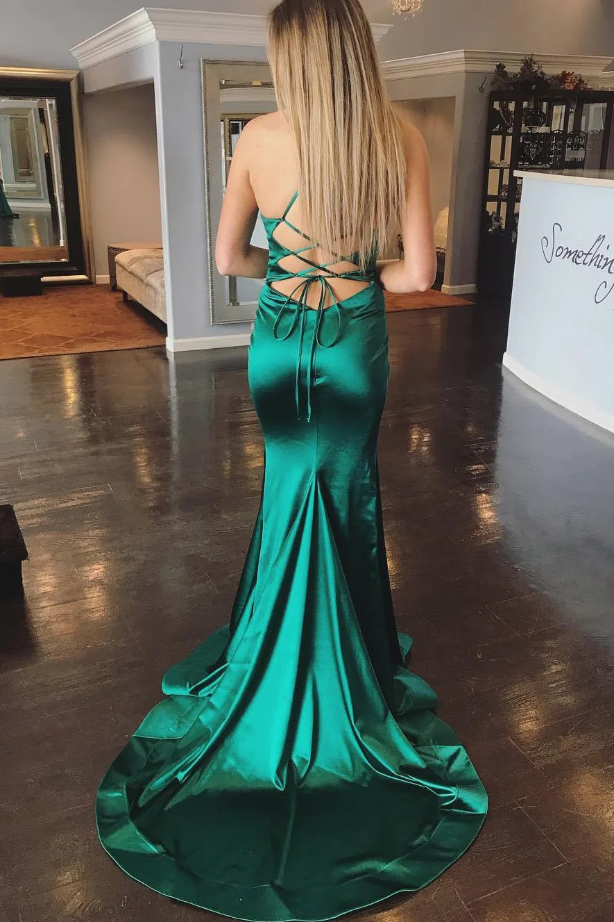 elegant mermaid green long prom dresses with sweep train dmj70 elegant mermaid green long prom dresses with sweep train dmj70