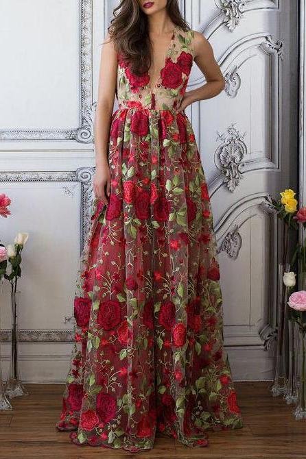 import placeholder for red floral embroidmry see through long e 160220281 import placeholder for red floral embroidmry see through long e 160220281