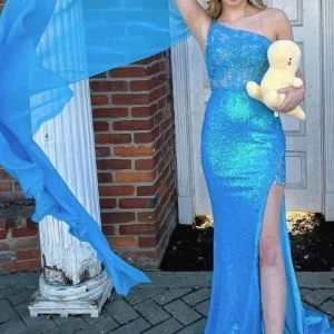 import placeholder for chic mermaid blue one shoulder sequins l 160219631