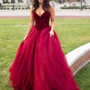 import placeholder for elegant strapless a line long burgundy t 160220115