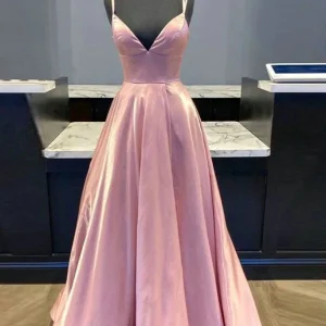Evening Dresses import placeholder for criss cross back dusty pink prom dress f 160218645
