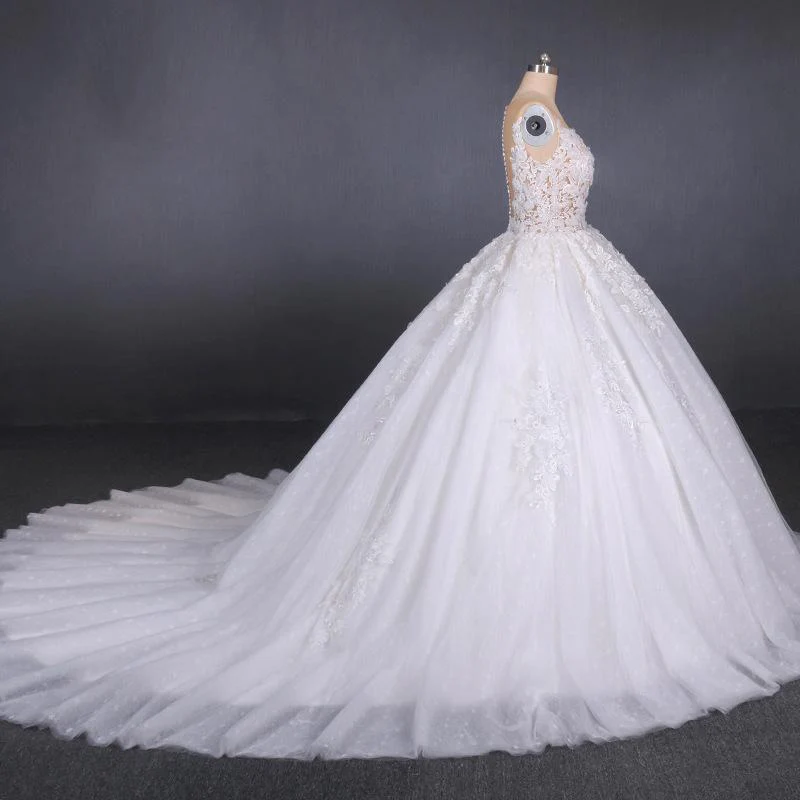 white appliques tulle ball gown princess wedding dress, bridal gown dmq31 white appliques tulle ball gown princess wedding dress, bridal gown dmq31