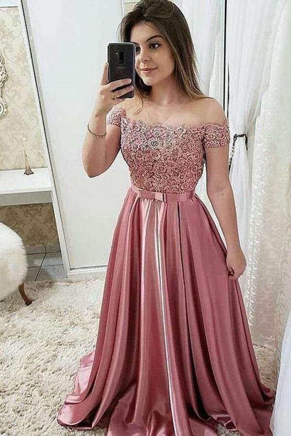 burgundy off shoulder a line prom dress, lace top cheap evening gown dmj68 burgundy off shoulder a line prom dress, lace top cheap evening gown dmj68