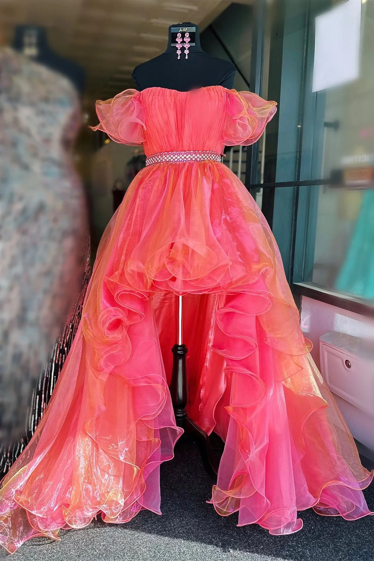 import placeholder for coral off the shoulder organza ruffle hi 160218853 import placeholder for coral off the shoulder organza ruffle hi 160218853
