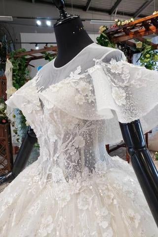 elegant ball gown big wedding dresses, appliques bridal dress with short sleeves dmn73 elegant ball gown big wedding dresses, appliques bridal dress with short sleeves dmn73