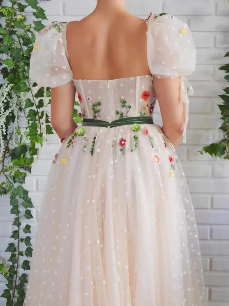 cap sleeves floral long prom dresses, formal graduation evening dresses with 3d flowers dmp323 cap sleeves floral long prom dresses, formal graduation evening dresses with 3d flowers dmp323