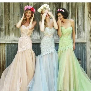 Wedding Party Dresses import placeholder for mermaid sweetheart tulle bridmsmaid dres 160221080