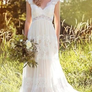 Wedding Dresses import placeholder for bohemian a line v neck lace bridal gown 160219945