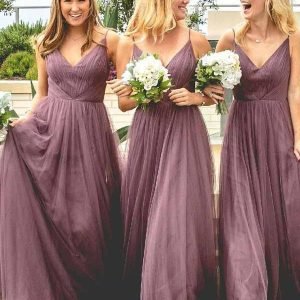 Wedding Party Dresses import placeholder for a line spaghetti straps v neck floor len 160220970