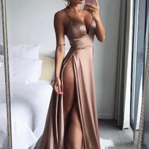 Home import placeholder for a line spaghetti straps sexy slit prom d 160219031