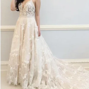 Wedding Dresses import placeholder for a line spaghetti straps off white weddin 160219947