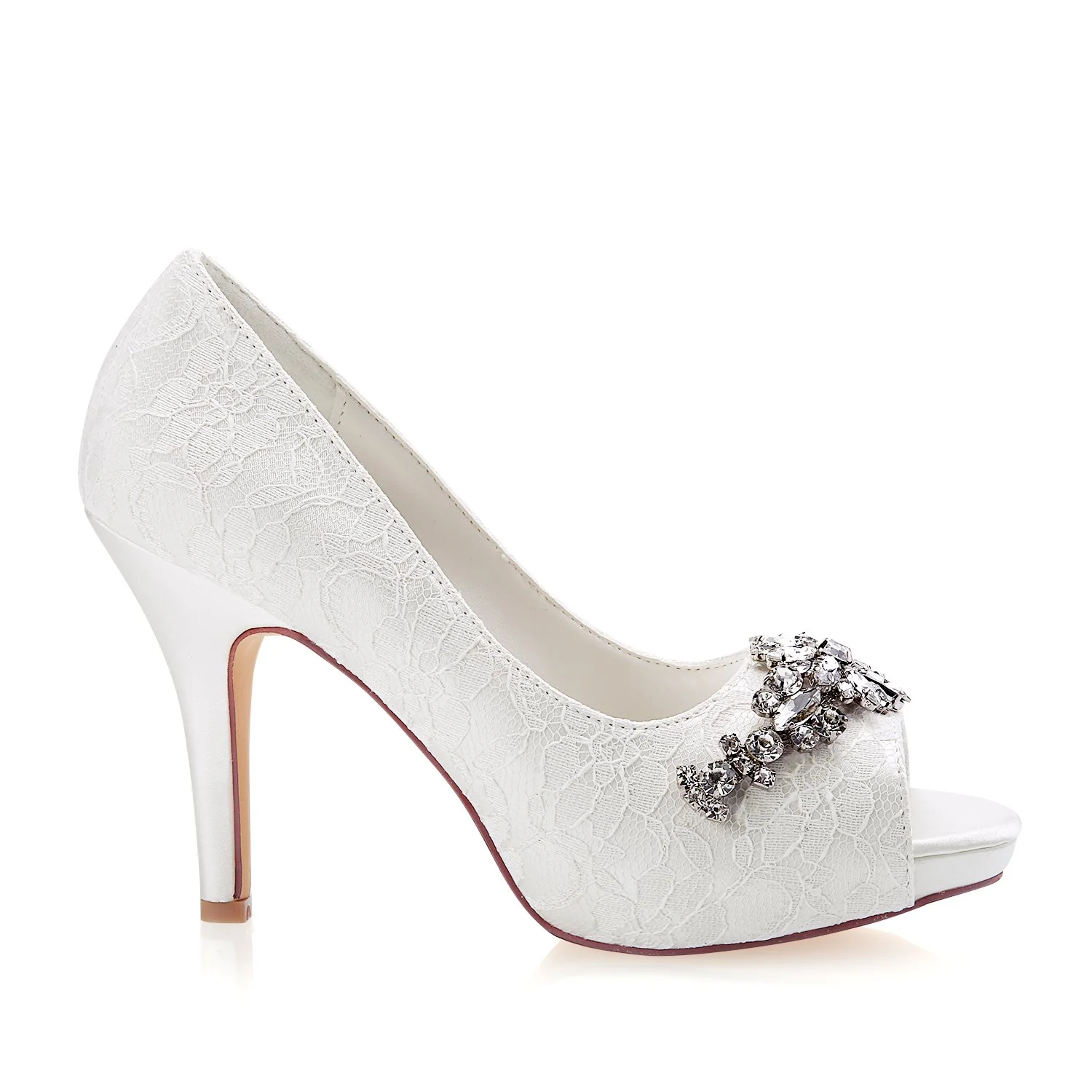 ivory high heels lace wedding shoes with rhinestone, fashion wedding party shoes l 935 ivory high heels lace wedding shoes with rhinestone, fashion wedding party shoes l 935