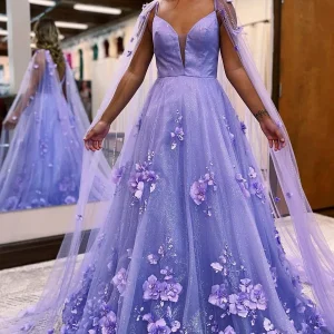 import placeholder for lavender 3d floral lace plunge v a line 160218803