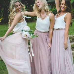 import placeholder for gorgeous two piece pink tulle long bridm 160220782