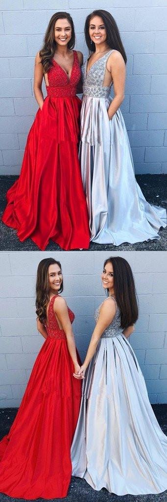 cheap a line deep v neck beading backless long prom dress with pockets dmg42 cheap a line deep v neck beading backless long prom dress with pockets dmg42