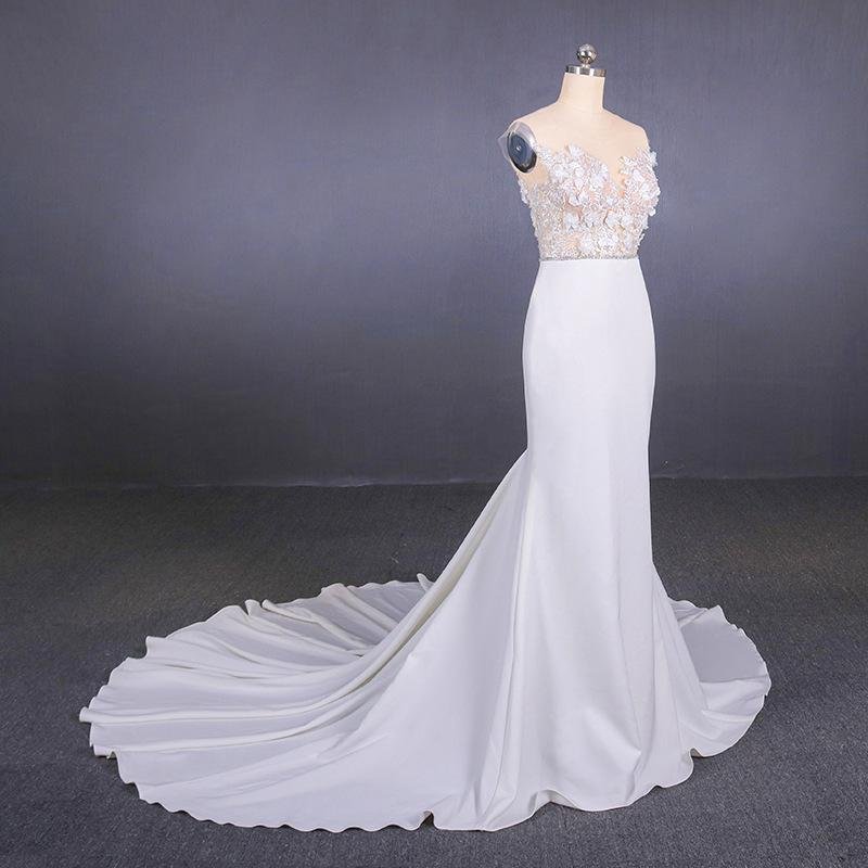 mermaid appliques long stunning wedding dress, long bridal dresses dmq19 mermaid appliques long stunning wedding dress, long bridal dresses dmq19