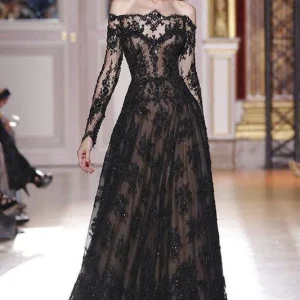 Evening Dresses import placeholder for romantic long sleeves off the shouldmr l 160219046