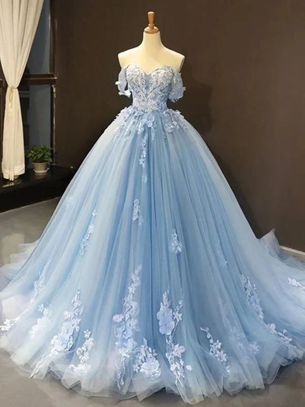 ball gown tulle off the shoulder sleeveless appliques princess prom dresses dm1856 ball gown tulle off the shoulder sleeveless appliques princess prom dresses dm1856