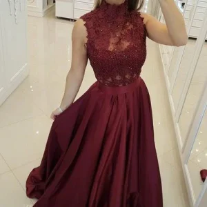 import placeholder for cheap maroon lace top prom dresses long 160220059