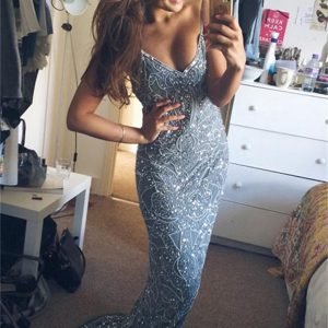 import placeholder for spaghetti strapless long blue v neck spa 160219419