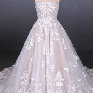 Wedding Dresses import placeholder for a line strapless lace appliques wedding 160220245